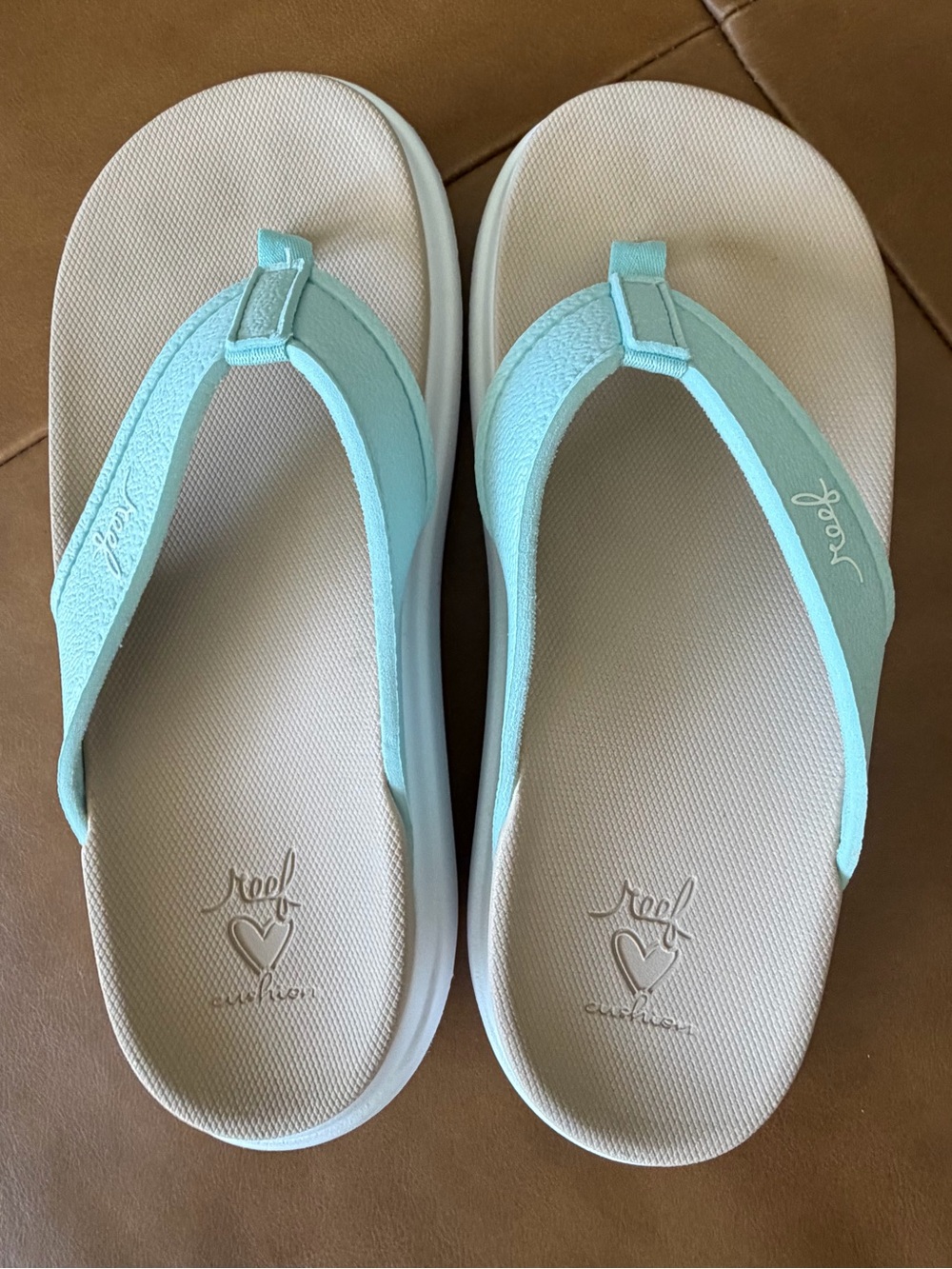 Reef Mint Blue Platform Flip Flop Sandals